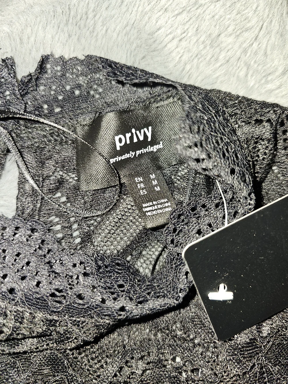 NWT privy Black Lace Wide-Leg Pants with Matching Lace Crop Top